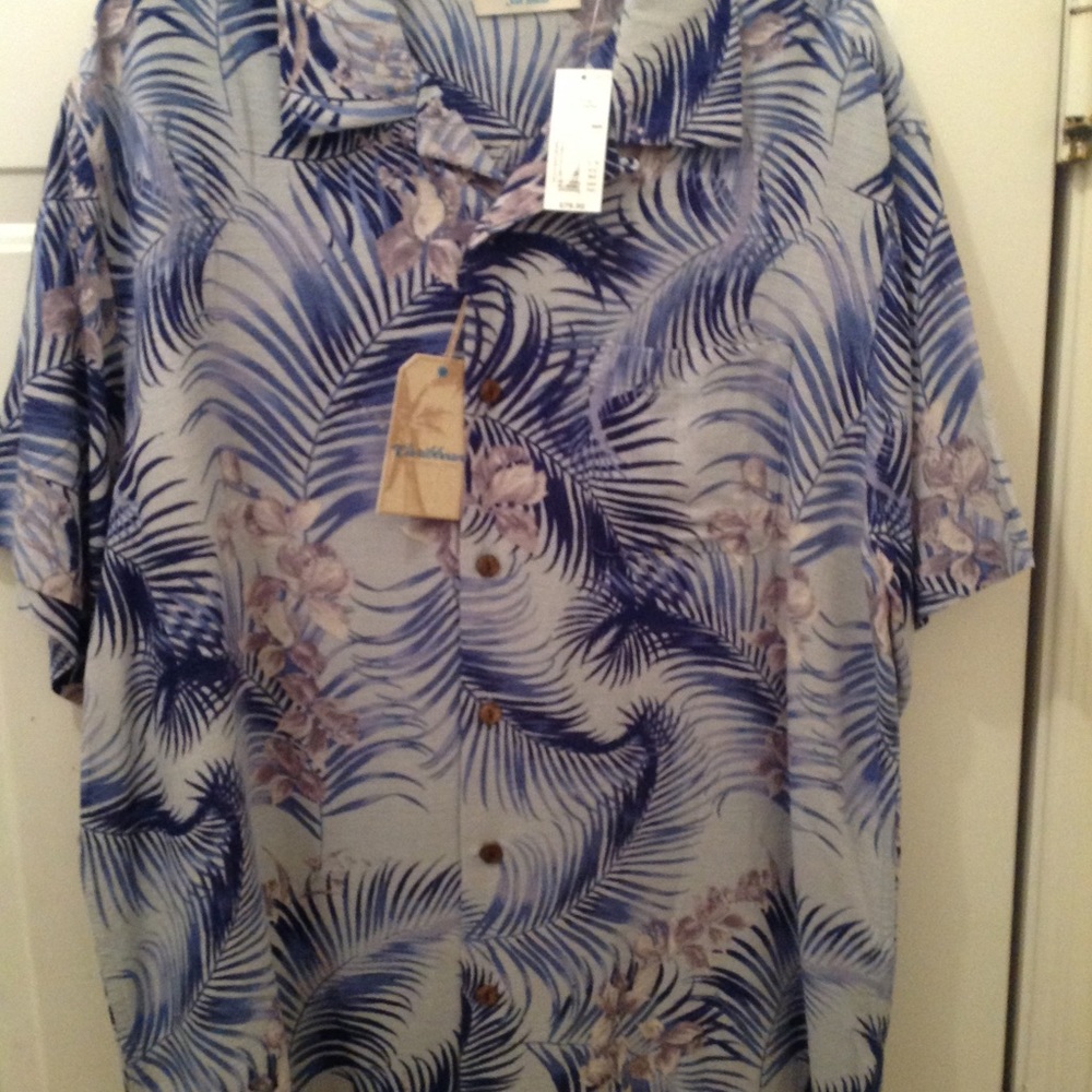 Caribbean short sleeve shirt XL size blue color